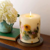 Rosy Rings Lemon Lychee Small Round Botanical Candle