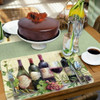 CounterArt Reversible Plastic Placemats, Rustic Wine, Set of 4