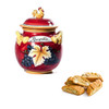 Intrada Italy Biscotti Jar with Rooster, Red