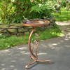 Zaer Ltd. International Shallow Copper-Finish Birdbath on Branch Stand