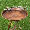  Zaer Ltd. International Shallow Copper-Finish Birdbath on Branch Stand