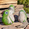 Zaer Ltd. International Solar Rock Frogs with Light up Eyes, Set of 3