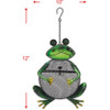 Sunset Vista Designs Metal Mesh Frog Seed Bird Feeder