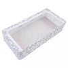 Periea Folding Under the Bed Storage Box with Clear Zip Lid, Medium,  Grey Damask