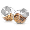 JoyJolt All-Sides Cookie Storage Jar With Airtight Metal Lid, Set of 2