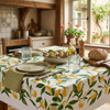 Design Imports Lemon Bliss Printed Tablecloth, 52x52-inches