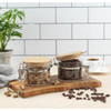 JoyJolt Borosilicate Glass Jars With Bamboo Lids, 12 fl oz.