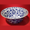 Sea Island Imports Brass Trimmed Handcrafted Blue & White Porcelain Bowl