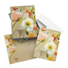 Crown Point Graphics Flowers on Tan - Boxed Note Cards, Box of 15
