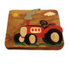 Sea Island Imports Tractor Design Hand Carved Acacia Wood Children's Stool
