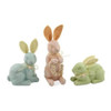 Boston International Colony of Carved Bunnies Set of 3 Easter Accents
