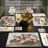 Cala Home Dutch Floral Decorative Hardboard Placemat, Set of 4