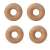 Wooden Donut Bag Clip, Set of 4-Beechwood