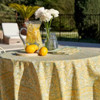 Couleur Nature Rectangle French Tablecloth, La Mer Aqua & Citrine 71 x 106
