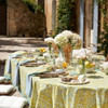 Couleur Nature Rectangle French Tablecloth, La Mer Aqua & Citrine 71 x 106