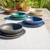 TarHong Planta Artisan Matte Dinner Plate, Set of 6, Blue