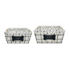 Rae Dunn "Stuff" and "Toys" Set of 2 Fabric-Lined Wire Meta