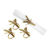 C&F Home Fall/Harvest Bronze Wheat Napkin Ring Set 4