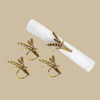 C&F Home Fall/Harvest Bronze Wheat Napkin Ring Set 4