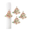 C&F Home Star Xmas Tree Napkin Ring, Set of 4 