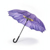 Galleria Women's Stick Umbrella, Reverse Close, Wisteria Daisy, Purple