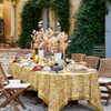 Couleur Nature Tablecloth Jardin Mustard & Grey, 71" x 128" Couleur Nature Tablecloth Jardin Mustard & Grey, 71" x 128"