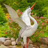 Zaer 44.5" Tall Metal Great White Heron Garden Figurine, Set of 2