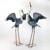 Zaer 51" White Neck Blue-Grey Heron Garden Figurines, Set of 2