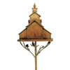 Zaer Ltd. Dublin Church Style Iron Condo Birdhouse On Stake