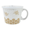 Boston Warehouse 20 Oz Souper Soup Mug with Lid, Bee Positive Set of 2 Boston Warehouse 20 Oz Souper Soup Mug with Lid, Bee Positive Set of 2