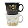 Boston Warehouse 20 Oz Souper Soup Mug with Lid, Bee Positive Boston Warehouse 20 Oz Souper Soup Mug with Lid, Bee Positive