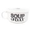 Boston Warehouse 22-Oz Souper Mug & Lid, Soup Of The Day, Set of 3