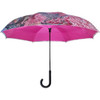 Galleria Cherry Blossoms Stick Umbrella Reverse Close, Pink