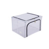 Periea Mesh Folding Storage Bin with Steel Frame, Large White