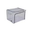 Periea Mesh Folding Storage Bin with Steel Frame, Large White