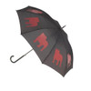 San Francisco Umbrella Co. Bulldog Stick Umbrella, Red on Black