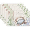 CounterArt Reversible Plastic Placemats, Set of 4 Caribbean Seas