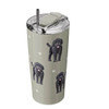 Serengeti 20 oz Stainless Steel Tumbler with Spill Proof Lid, Black Labradoodle
