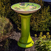 Zaer 24-Inch Tall Hand-Painted Birds & Grapes Porcelain Birdbath, Saguramo Zaer 24-Inch Tall Hand-Painted Birds & Grapes Porcelain Birdbath, Saguramo