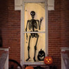 Heritage Lace Bones Skeleton Spider Web Halloween Scenic Panel Curtain, Black, 38" x 84"