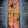 Heritage Lace Tangled Halloween Scenic Panel Curtain, Black, 38" x 84"