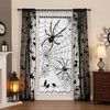 Heritage Lace Tangled Halloween Scenic Panel Curtain, Black, 38" x 84"