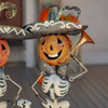 Zaer Iron Skeleton Mariachi Figurines, Set of 3, Tres Marlonis