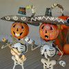 Zaer Iron Skeleton Mariachi Figurines, Set of 3, Tres Marlonis