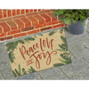 Design Imports Peace Love and Joy Coir Doormat
