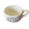 Drew Derose Thankful, Grateful, Blessed, 24-Ounce Stoneware Soup Mug with Lid