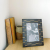 Matr Boomie Andhera Dash 5x7 Black Picture Frame - Carved Horn, Brass