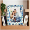 Matr Boomie Varuna 5x7 Cobalt Picture Frame - Fair Trade Carved Bone