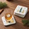 Boston Warehouse Square Marble Coasters, Christmas Trees Set of 4