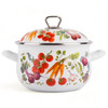 STP Vegetable Garden Belly Deep Stock Pot with Decorated Lid